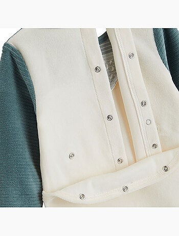 Lot de 2 pyjamas bébé en velours Ginkgo
