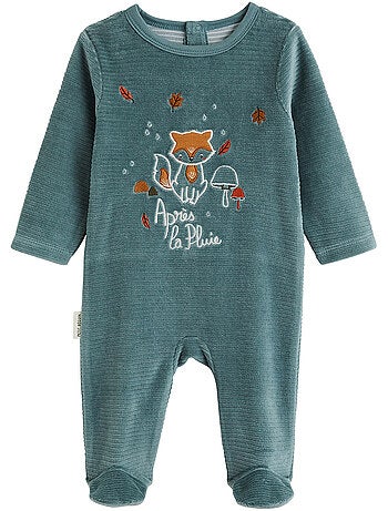 Lot de 2 pyjamas bébé en velours Ginkgo