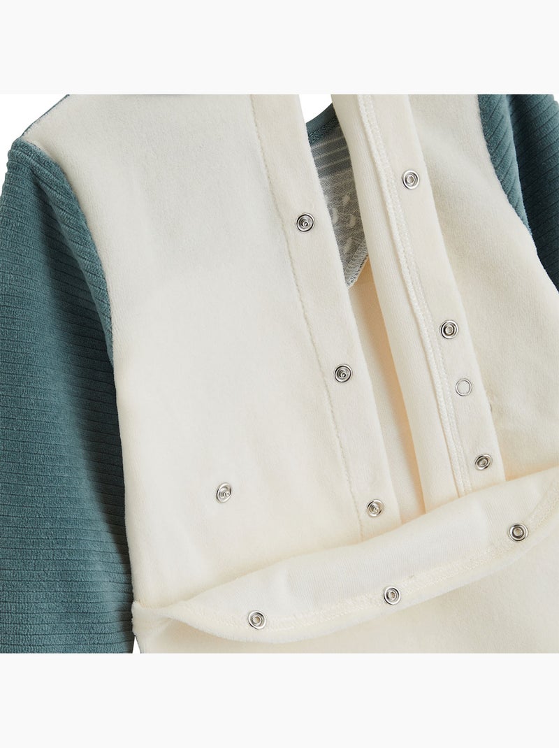 Lot de 2 pyjamas bébé en velours Ginkgo Vert - Kiabi