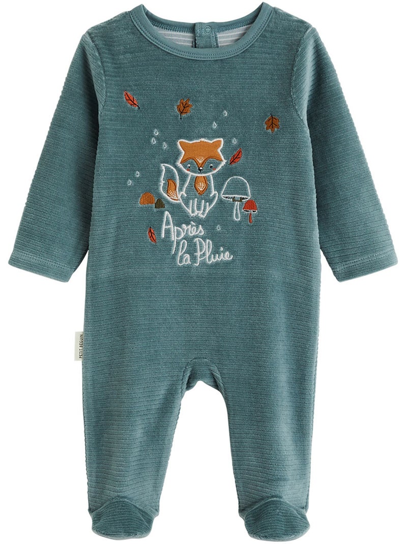 Lot de 2 pyjamas bébé en velours Ginkgo Vert - Kiabi