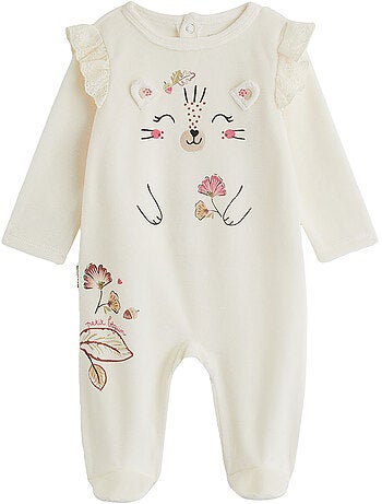 Lot de 2 pyjamas bébé en velours léa