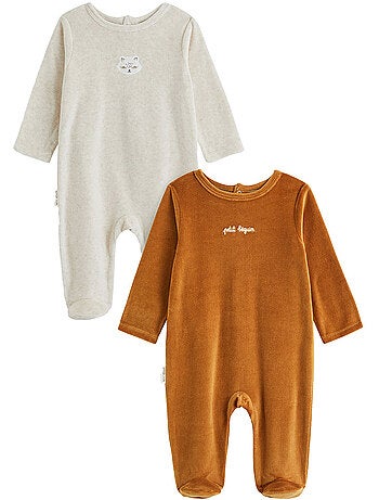 Lot de 2 pyjamas bébé en velours