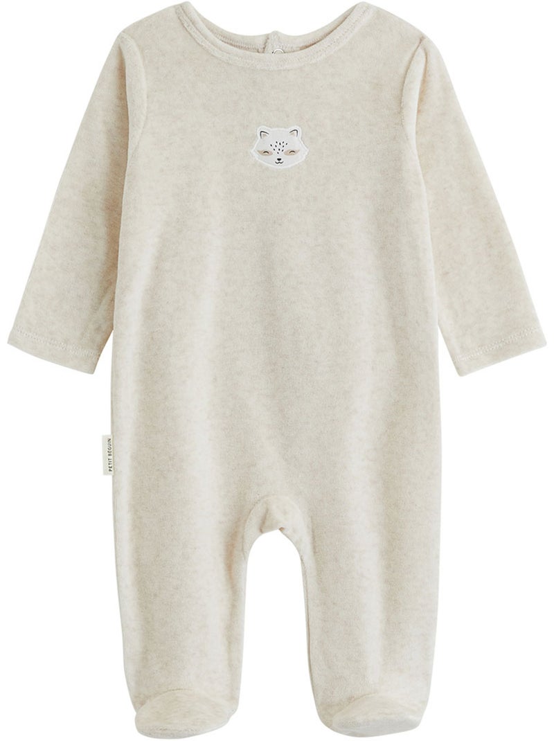 Lot de 2 pyjamas bébé en velours Marron - Kiabi