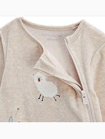 Lot de 2 pyjamas bébé en velours Noisette