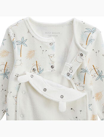 Lot de 2 pyjamas bébé en velours Noisette