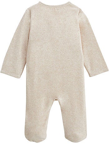 Lot de 2 pyjamas bébé en velours Noisette