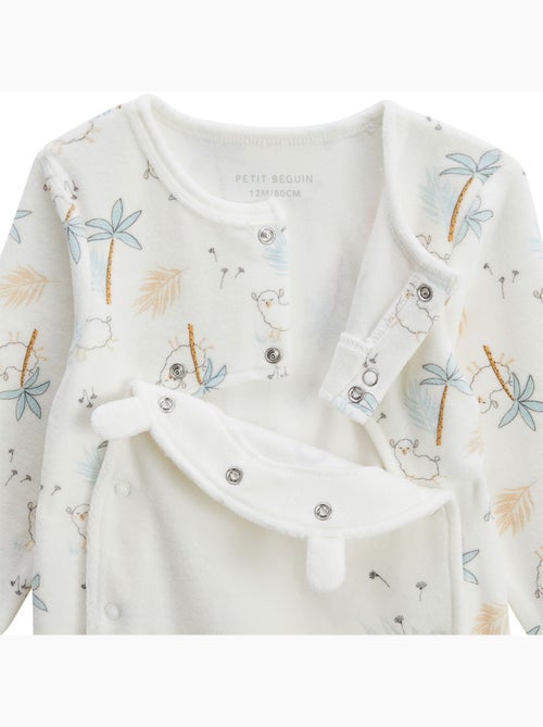 Lot de 2 pyjamas bébé en velours Noisette - Kiabi