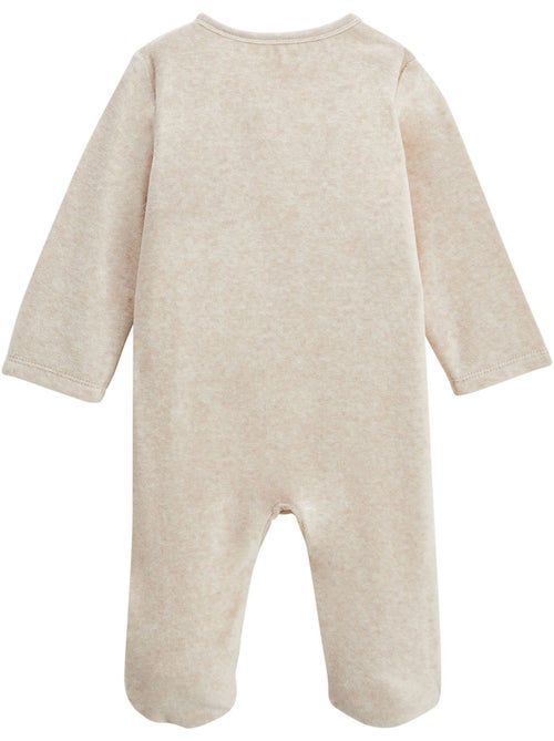Lot de 2 pyjamas bébé en velours Noisette - Kiabi