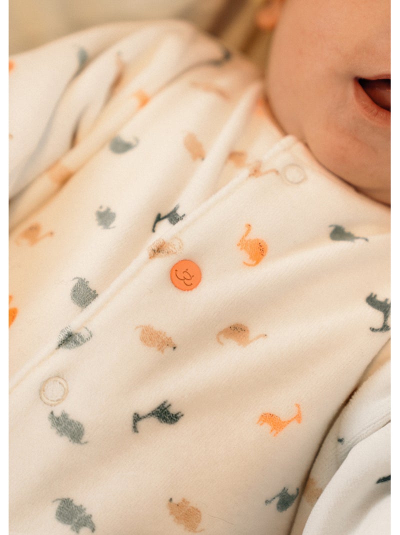 Lot de 2 pyjamas bébé en velours Noukie's Bleu - Kiabi