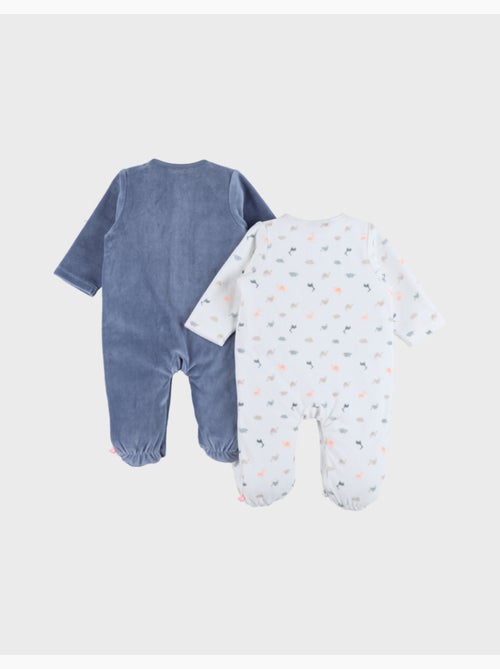 Lot de 2 pyjamas bébé en velours Noukie's - Kiabi