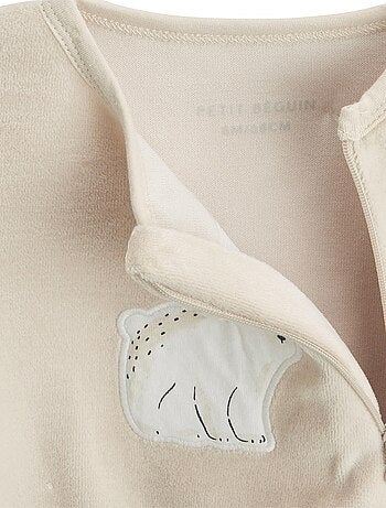 Lot de 2 pyjamas bébé en velours ouverture zippée Câlins