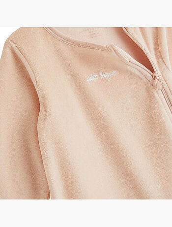 Lot de 2 pyjamas bébé en velours ouverture zippée