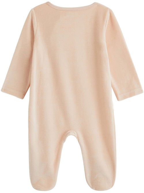 Lot de 2 pyjamas bébé en velours ouverture zippée - Kiabi Lot de 2 pyjamas bébé en velours ouverture zippée - Kiabi