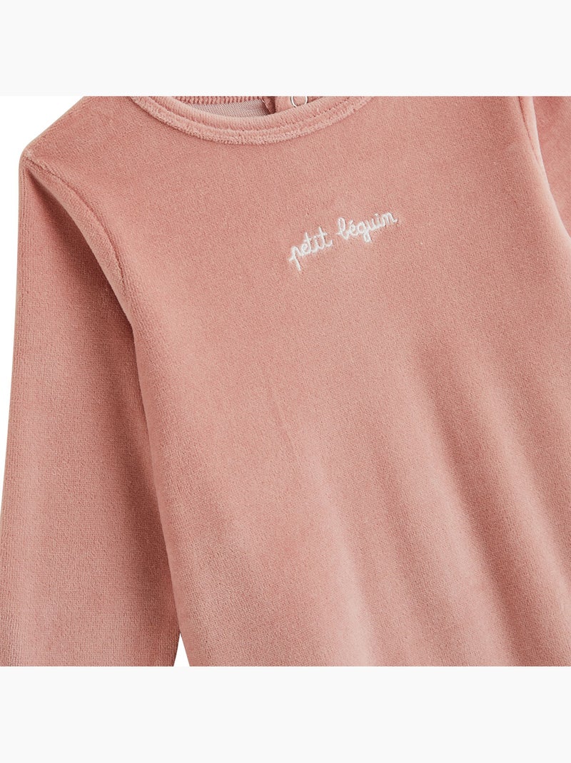 Lot de 2 pyjamas bébé en velours Rose - Kiabi
