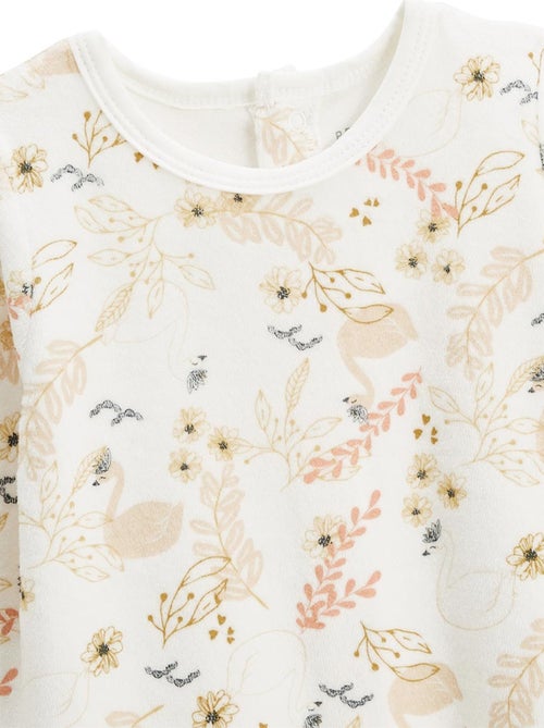 Lot de 2 pyjamas bébé en velours Swan - Kiabi