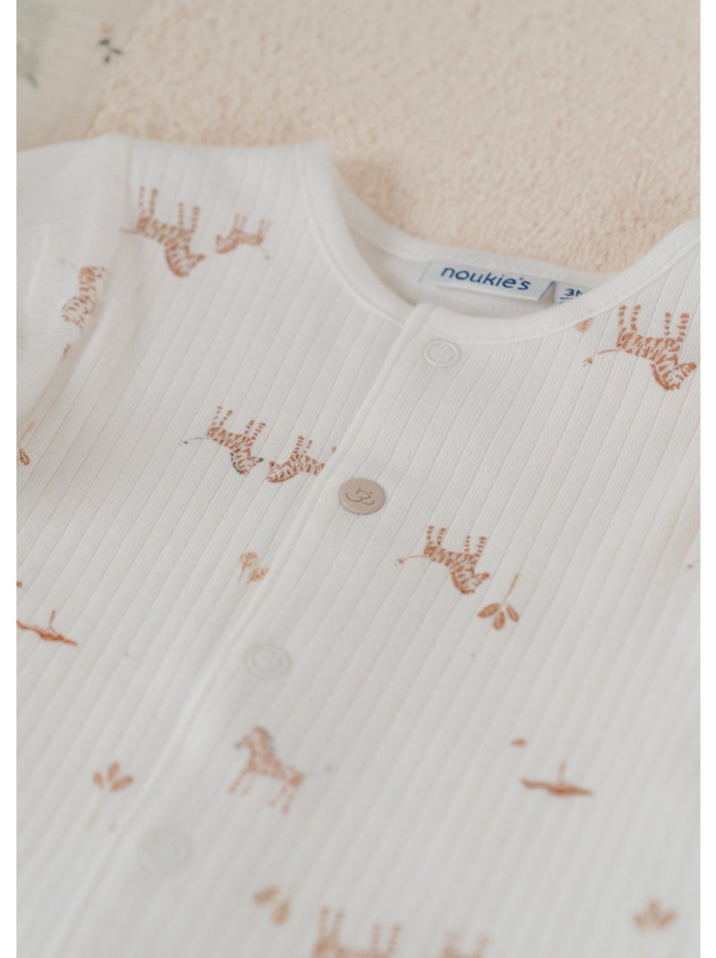 Lot de 2 pyjamas bébé, jersey Noukie's Beige - Kiabi