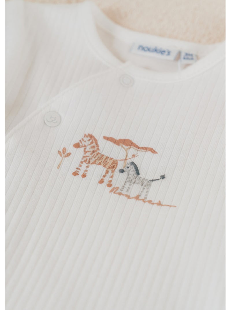 Lot de 2 pyjamas bébé, jersey Noukie's Beige - Kiabi