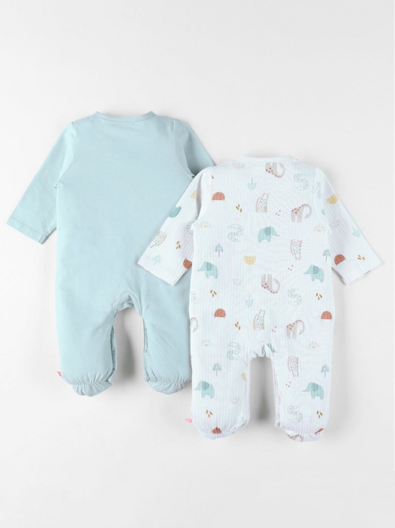 Lot de 2 Pyjamas bébé, Jersey Noukie's Blanc - Kiabi
