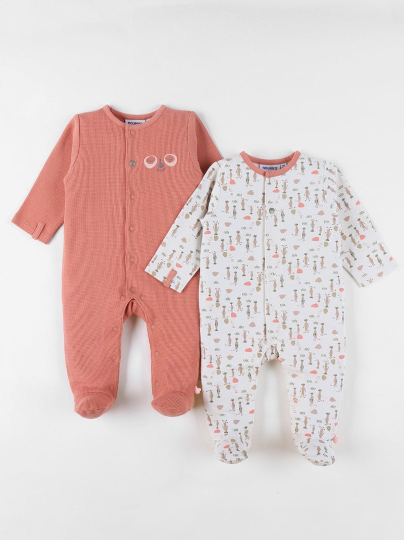 Lot de 2 Pyjamas bébé, Jersey Noukie's Ecru - Kiabi