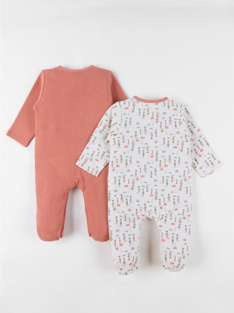Lot de 2 Pyjamas bébé, Jersey Noukie's Ecru - Kiabi
