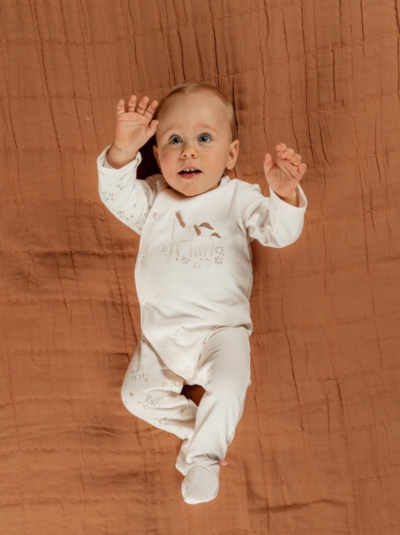 Lot de 2 Pyjamas bébé, Jersey Noukie's Rose - Kiabi
