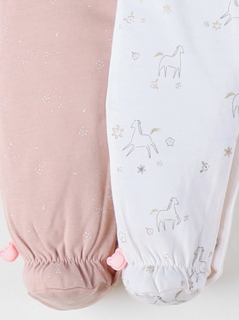 Lot de 2 Pyjamas bébé, Jersey Noukie's Rose - Kiabi