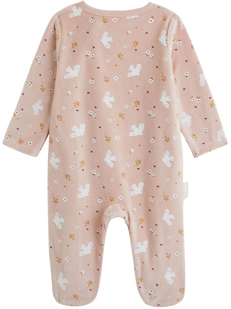Lot de 2 pyjamas bébé ouverture zippée miette Rose - Kiabi