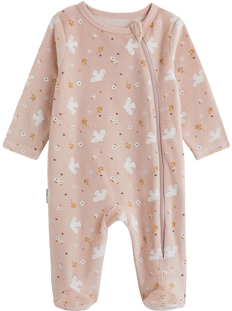 Lot de 2 pyjamas bébé ouverture zippée miette Rose - Kiabi