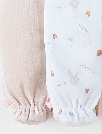 Lot de 2 Pyjamas bébé, Velours Noukie's