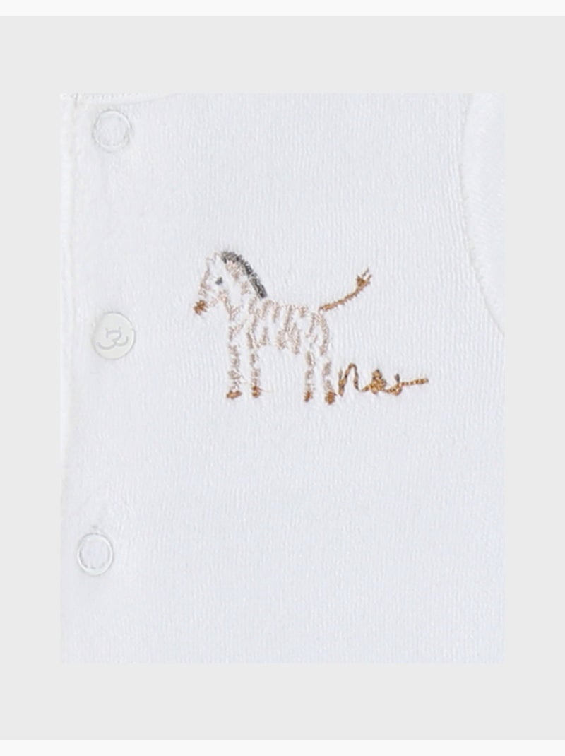 Lot de 2 pyjamas bébé, velours Noukie's Beige - Kiabi