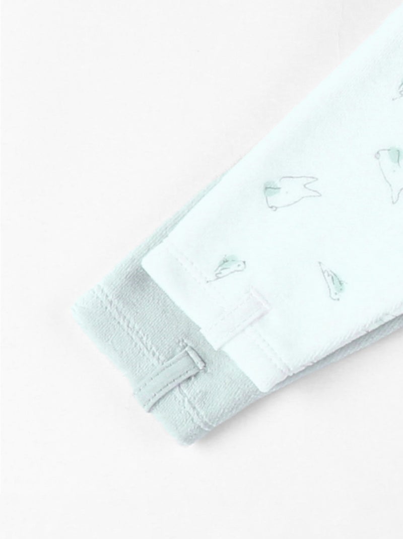 Lot de 2 Pyjamas bébé, Velours Noukie's Blanc - Kiabi