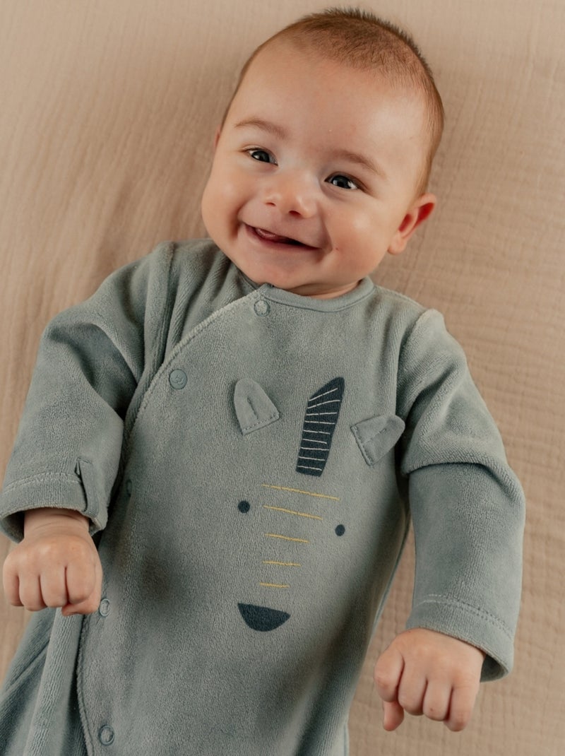 Lot de 2 Pyjamas bébé, Velours Noukie's Blanc - Kiabi