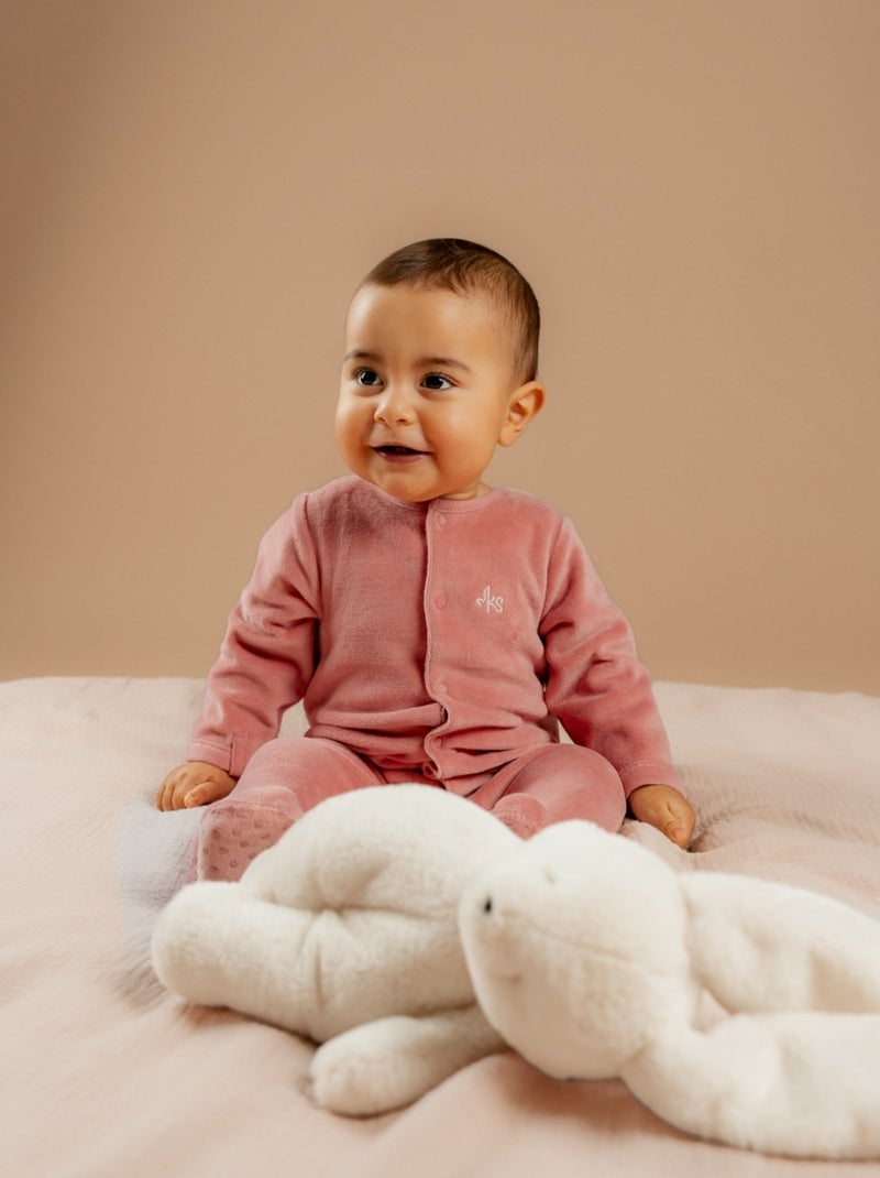 Lot de 2 Pyjamas bébé, Velours Noukie's Rose - Kiabi