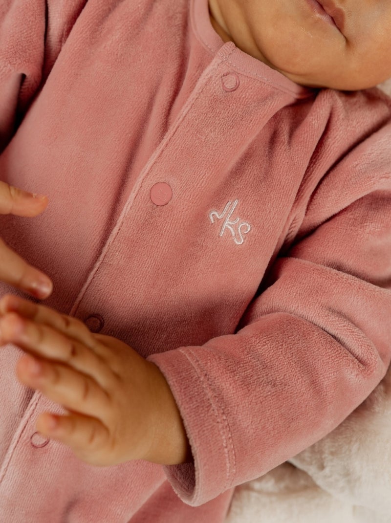 Lot de 2 Pyjamas bébé, Velours Noukie's Rose - Kiabi