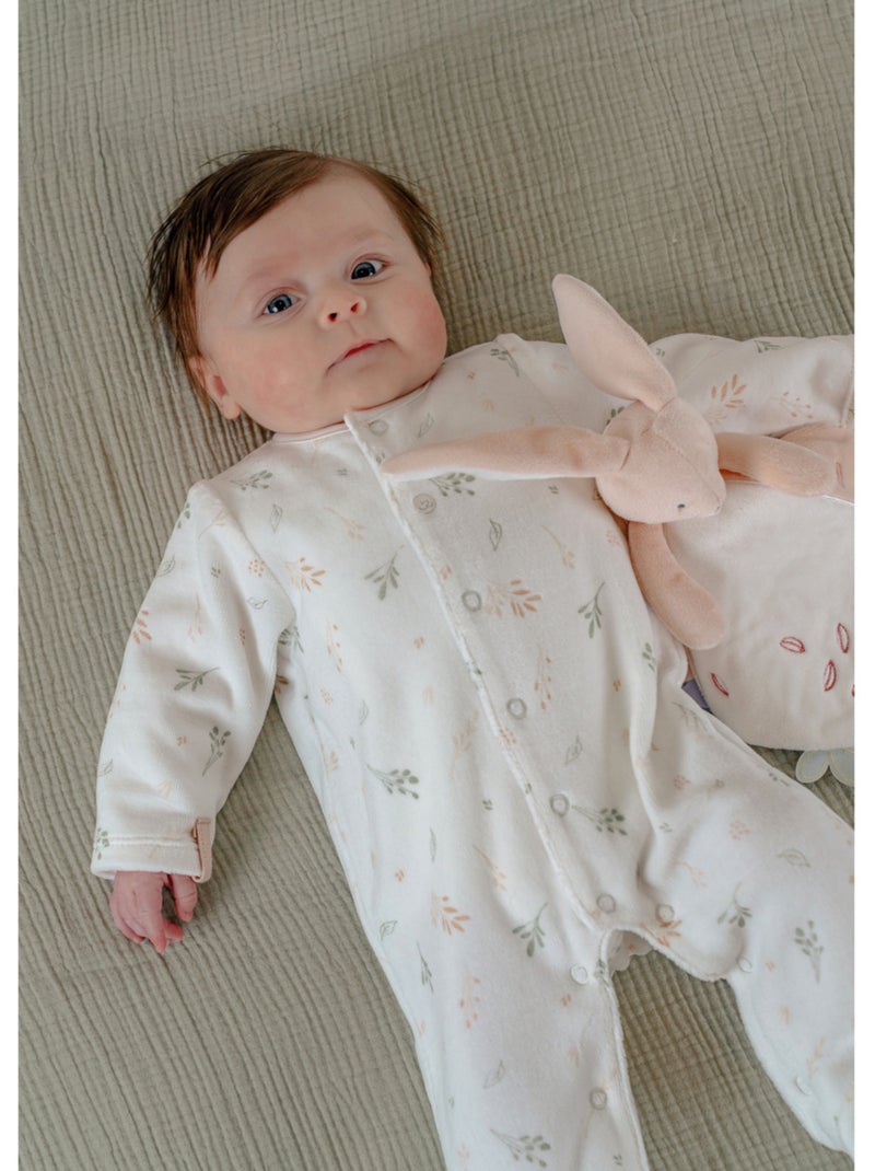 Lot de 2 pyjamas bébé, velours Noukie's Rose - Kiabi