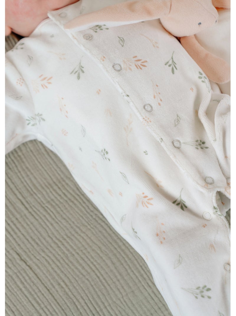 Lot de 2 pyjamas bébé, velours Noukie's Rose - Kiabi