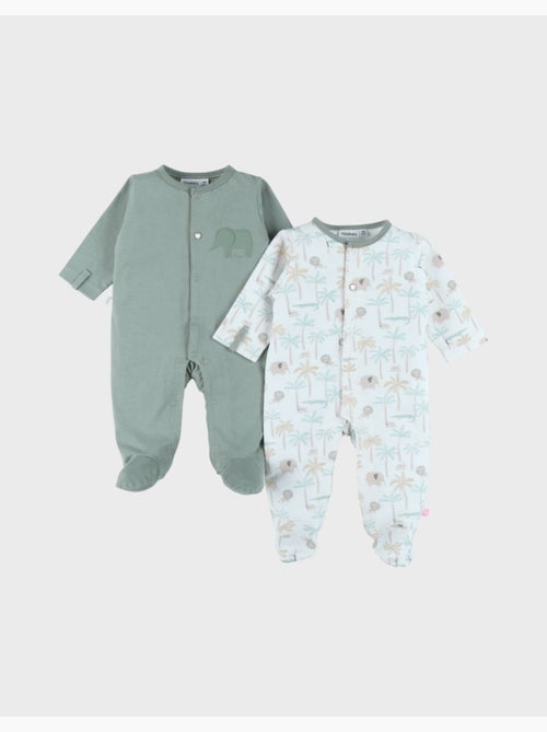 Lot de 2 pyjamas bébé, velours Noukie's - Kiabi