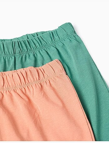 Lot de 2 pyjamas courts en coton avec imprimé alligator