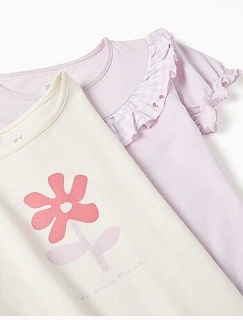 Lot de 2 pyjamas courts en coton avec imprimés floraux