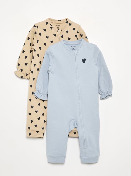 Lot de 2 pyjamas dors bien en coton - Kiabi Lot de 2 pyjamas dors bien en coton - Kiabi