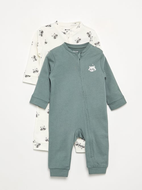 Lot de 2 pyjamas dors bien en coton - Kiabi Lot de 2 pyjamas dors bien en coton - Kiabi