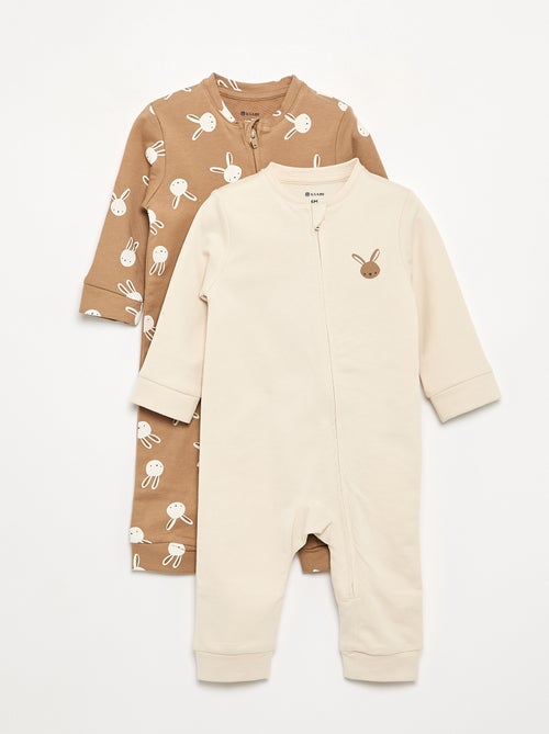 Lot de 2 pyjamas dors bien en coton - Kiabi Lot de 2 pyjamas dors bien en coton - Kiabi