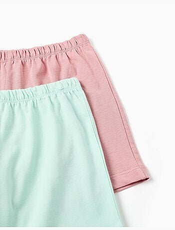 Lot de 2 pyjamas en coton avec imprimés cœur
