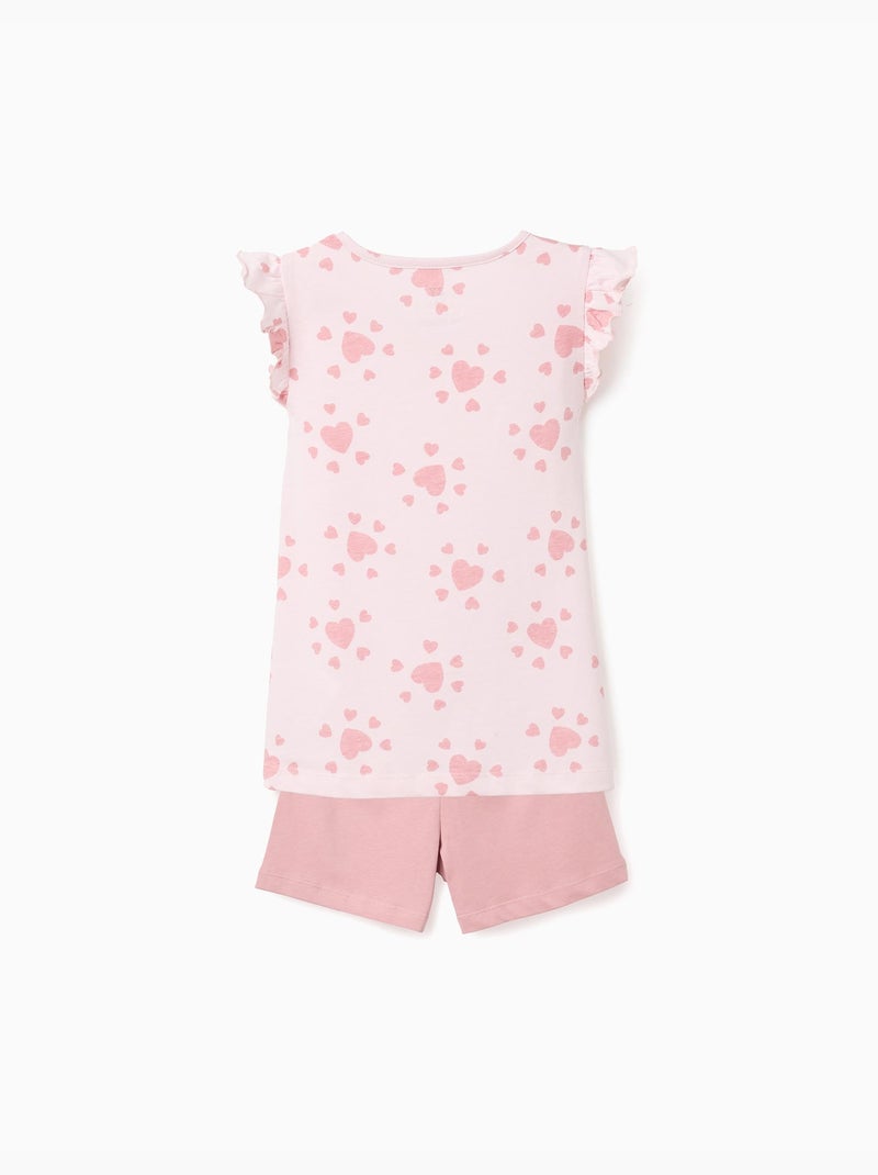 Lot de 2 pyjamas en coton avec imprimés cœur Multicolore - Kiabi
