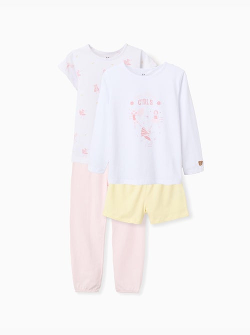 Lot de 2 pyjamas en coton avec imprimés - Kiabi