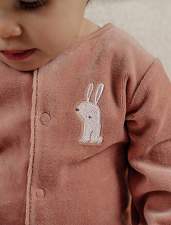 Lot de 2 pyjamas en velours bébé et brodé Noukie's