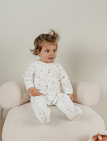 Lot de 2 pyjamas en velours bébé et brodé Noukie's