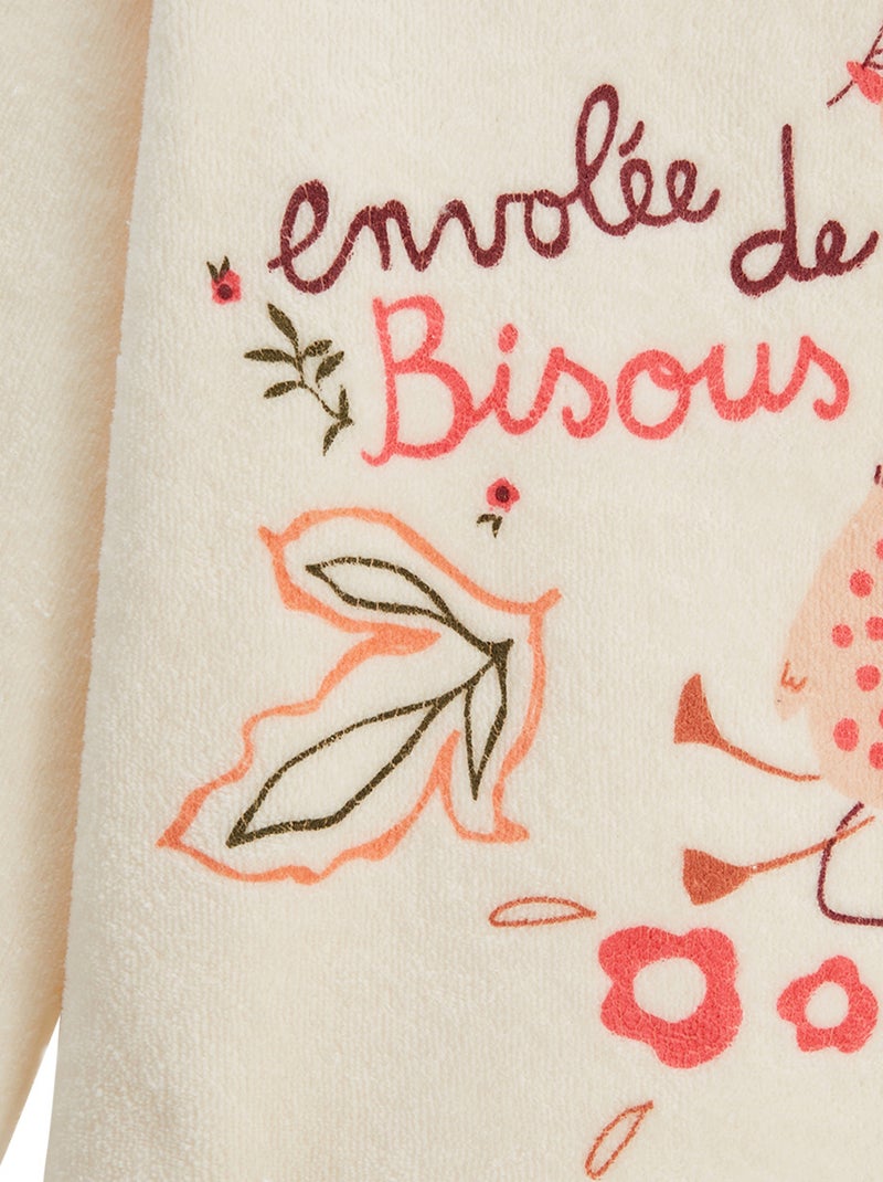 Lot de 2 pyjamas enfant 2 pièces en velours avec pieds retroussables Manouk Rose - Kiabi