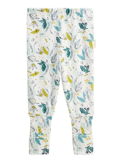 Lot de 2 pyjamas enfant 2 pièces en velours avec pieds retroussables Oscar - Kiabi