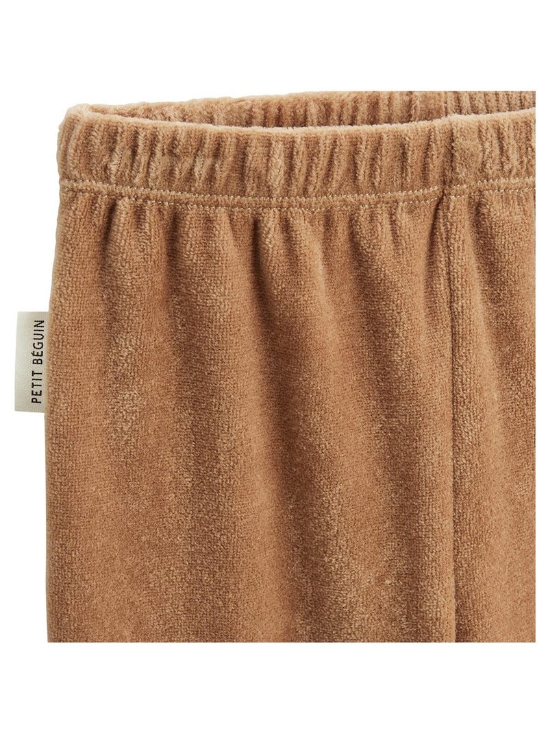 Lot de 2 pyjamas enfant 2 pièces en velours Chincha Camel - Kiabi